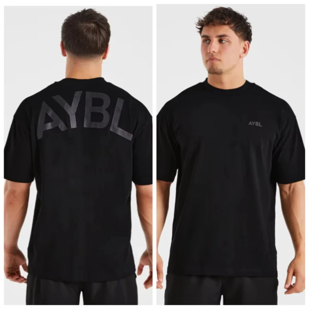 

2025 AYBL New High-quality Letter Printing Men's and Women's Same Top Short-sleeved T-shirt Casual Sports Fitness Short-sleeved