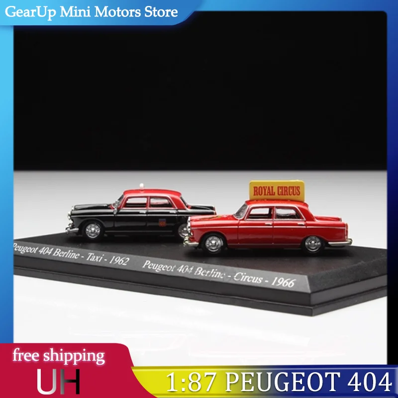 

UH 1:87 Classic Peugeot 404 & Renault 8 Alloy Diecast Models Vintage Cars Static Collectibles for Retro Automobile Enthusiasts