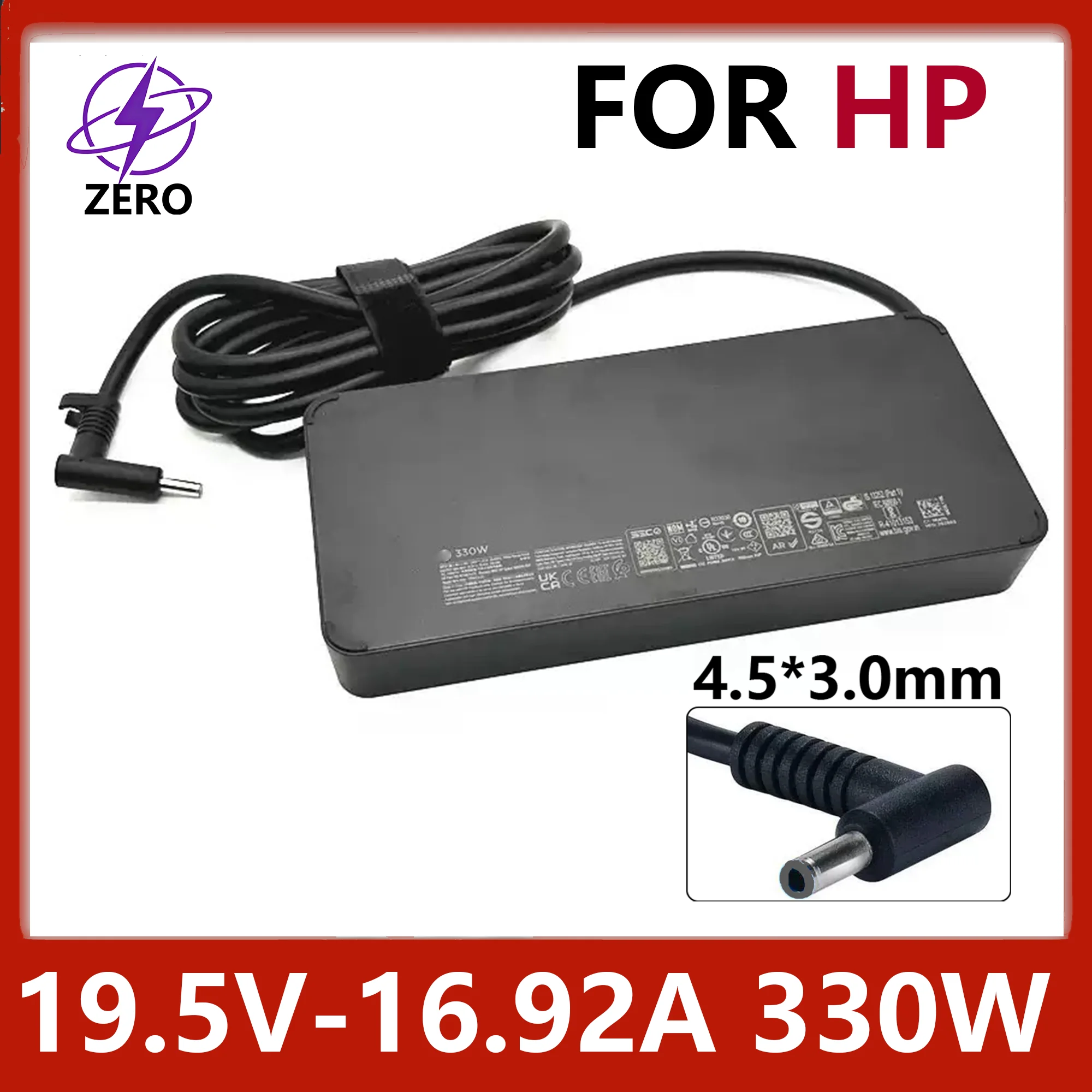 

Оригинальное зарядное устройство для ноутбука 330W 19.5V 16.92A 4.5*3.0мм для HP Omen 16 17 4080/4090Max