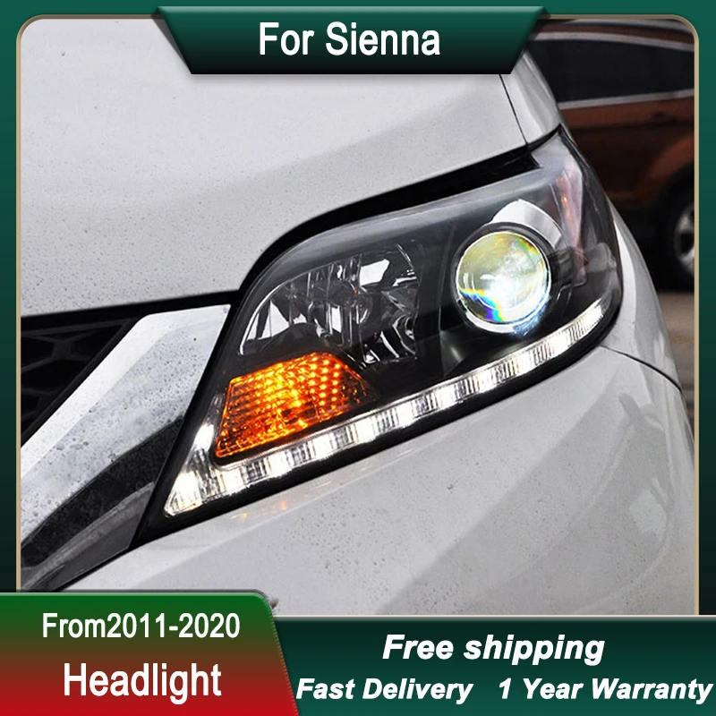 Car Headlight For Toyoto Sienna 11-20 Upgrade SONAR LED Head Lamp Upgrade DRL Dynamic Signal Lamp Head Lamp Front light Assembly