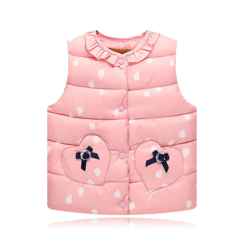 Kids Vest for Girl Baby Spring Autumn Cotton Vest Children\'s Clothing Retail Waistcoats Girls Seeveless Outerwear Toddler Coat