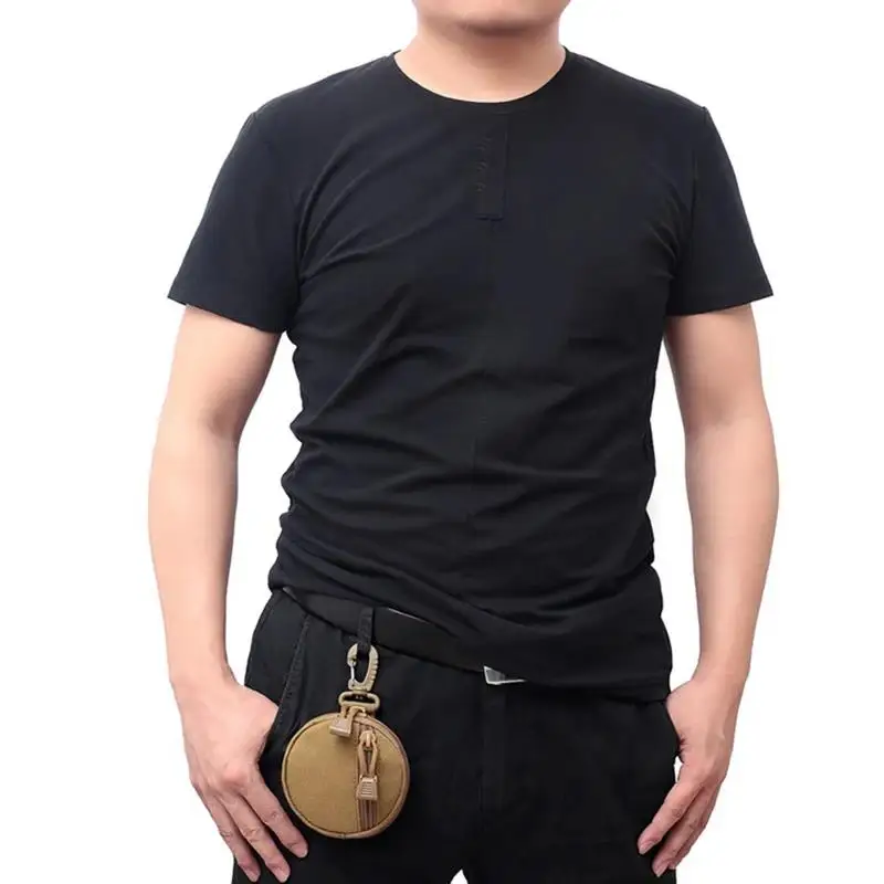 2025 NewNew جولة التكتيكية المحفظة الحقيبة المحمولة عملة مفتاح الجيب للصيد الخصر مع كليب الملحقات في الهواء الطلق حقيبة EDC محفظة