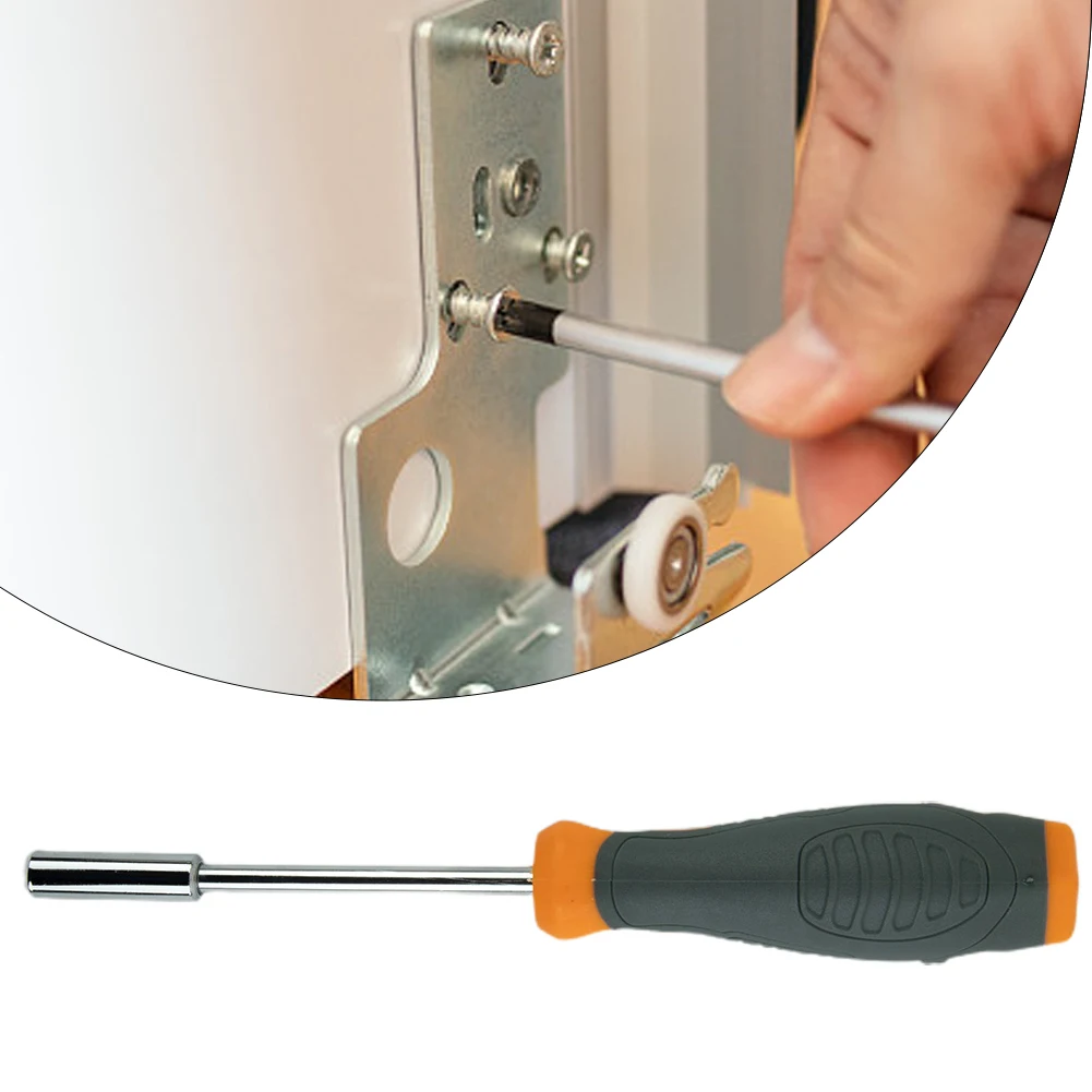 Comfortable Grip Screwdriver Handle with Magnetic Bit Holder and 6 35mm Hex Adapter Suitable for 1/4 Adapter Connection