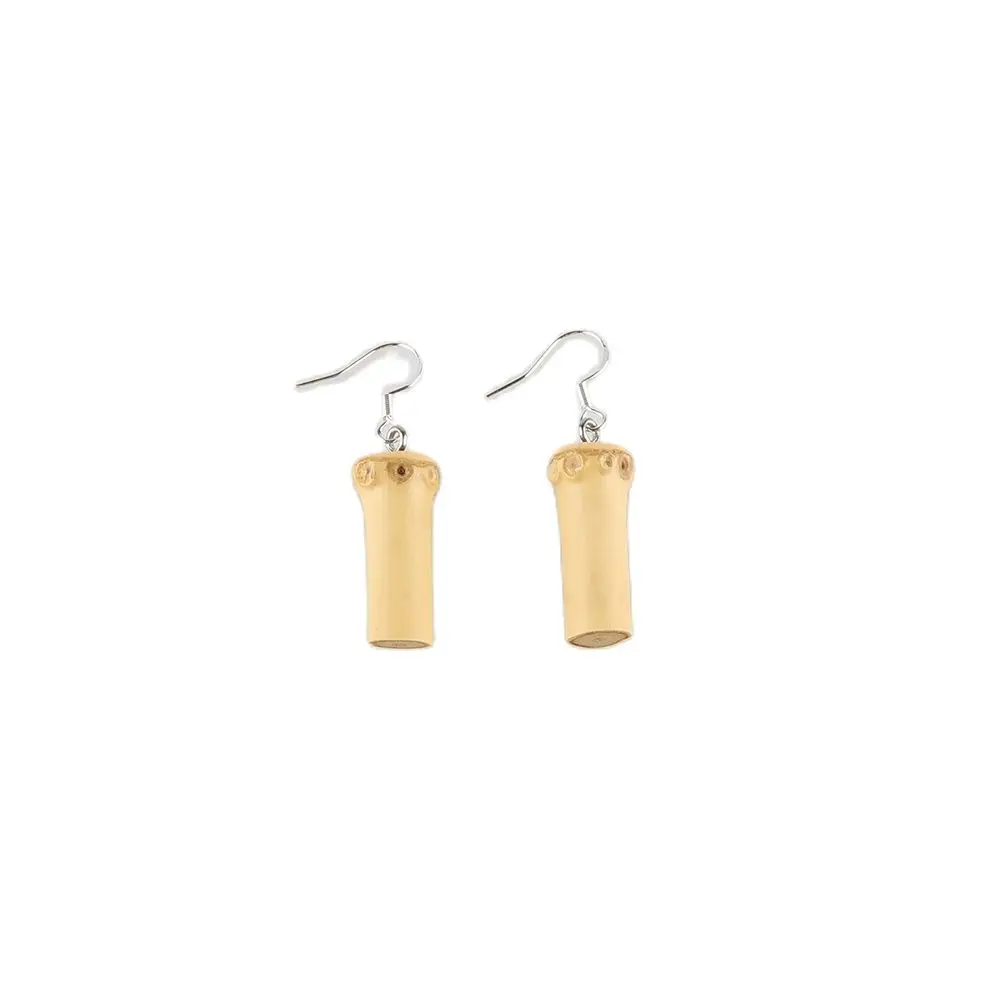 Nilerun 2025 New Creative Unique Handmade Natural Wood Wooden Bamboo Rhizome Root Earrings