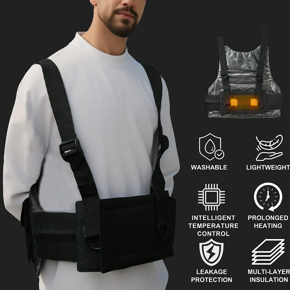

Electric Heating Waistcoat USB Winter Outdoor 4-10W Super Warm 80℃ 4-8h Men/Women Heatable Cotton jacket Warm Sport Thermal Coat