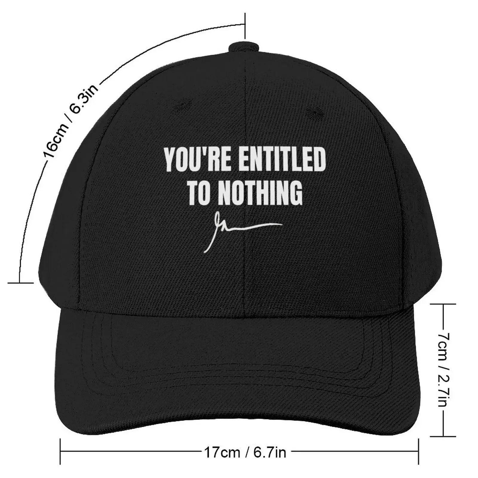 youre entitled to nothing Baseball Cap Visor Fashion Beach fishing hat Hat Luxury Brand For Women 2025 Men's