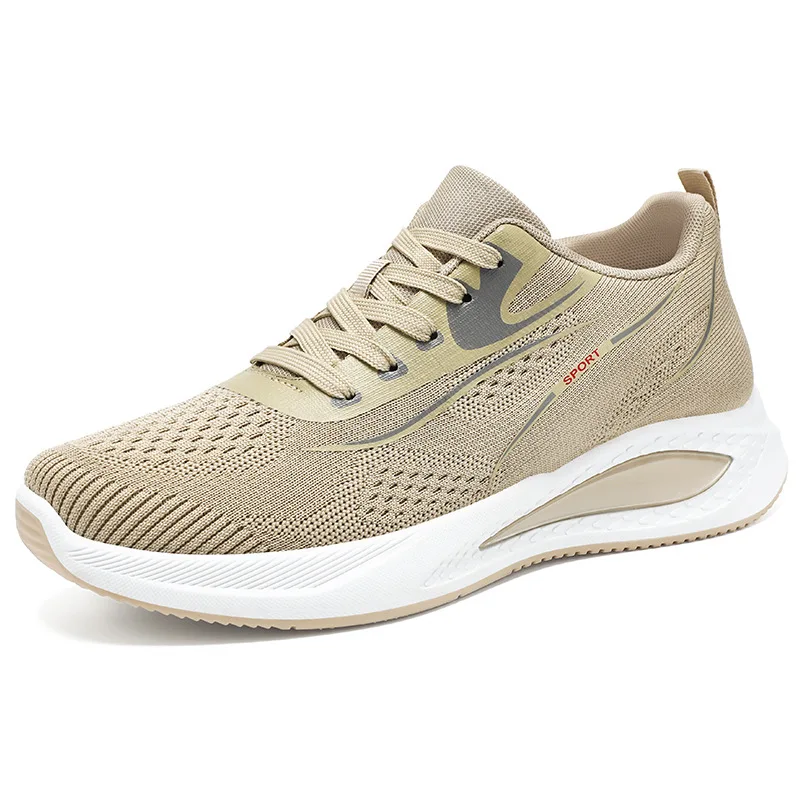 

Мужская обувь больших размеров 39–44, осенние модные сетчатые дышащие удобные повседневные кроссовки на танкетке со шнуровкой, мужская обувь