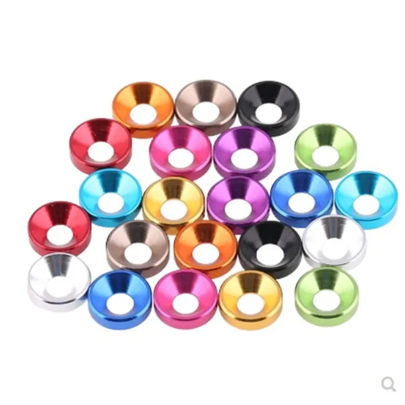 10pcs/lot aluminum countersunk washer m2 m2.5 M3 M4 M5 M6 M8 colourful Anodized Countersunk Head Bolt Washers Gasket