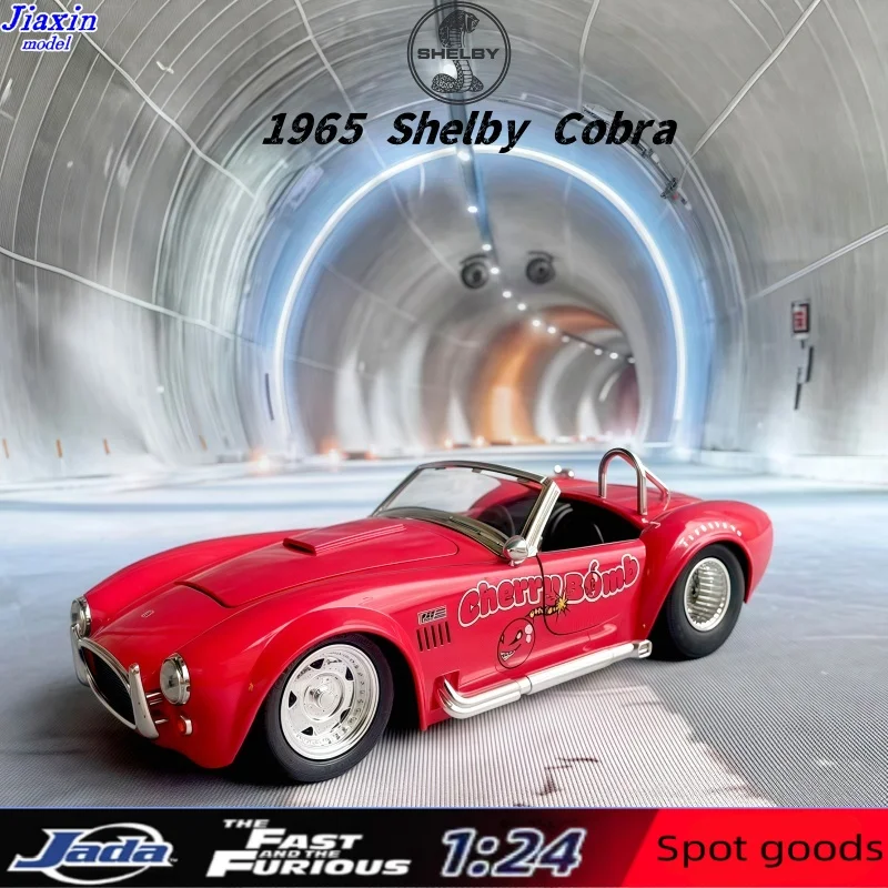 

jada 1/24 Shelby Cobra 1965 Static Alloy Car Model Ornament Collection Child Gift