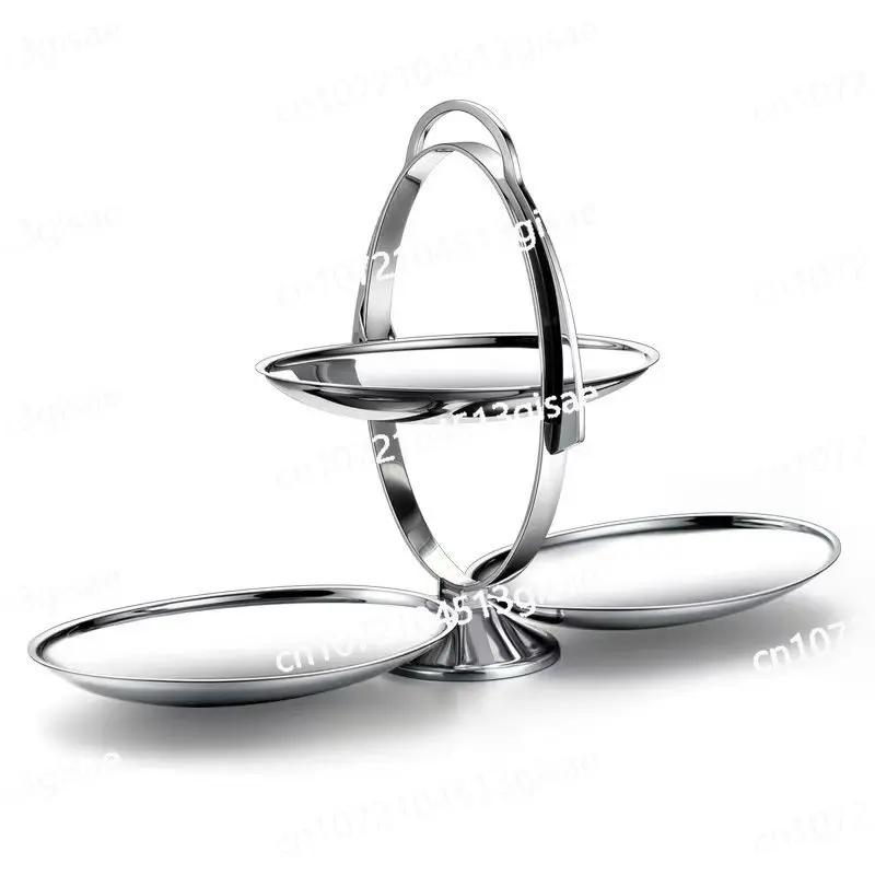 

Nordic Light Luxury Home Style Design Double-layer Folding Storage Dim Sum Plate Baking