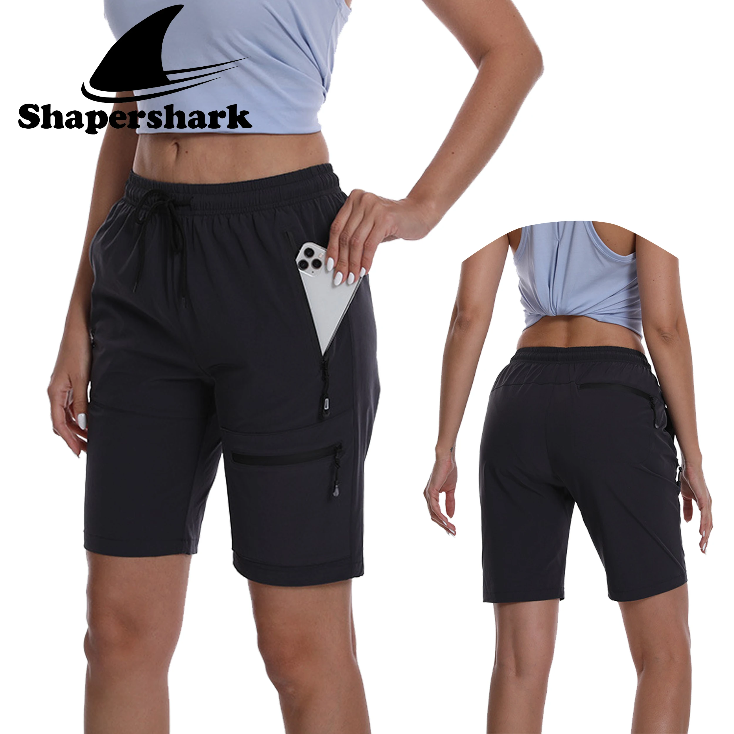 2026 New Women's Outdoor Running Shorts: Zippered, Multi-Pocket, Workwear-Style, Quick-Dry, Lightweight, Low-Rise Running Shorts