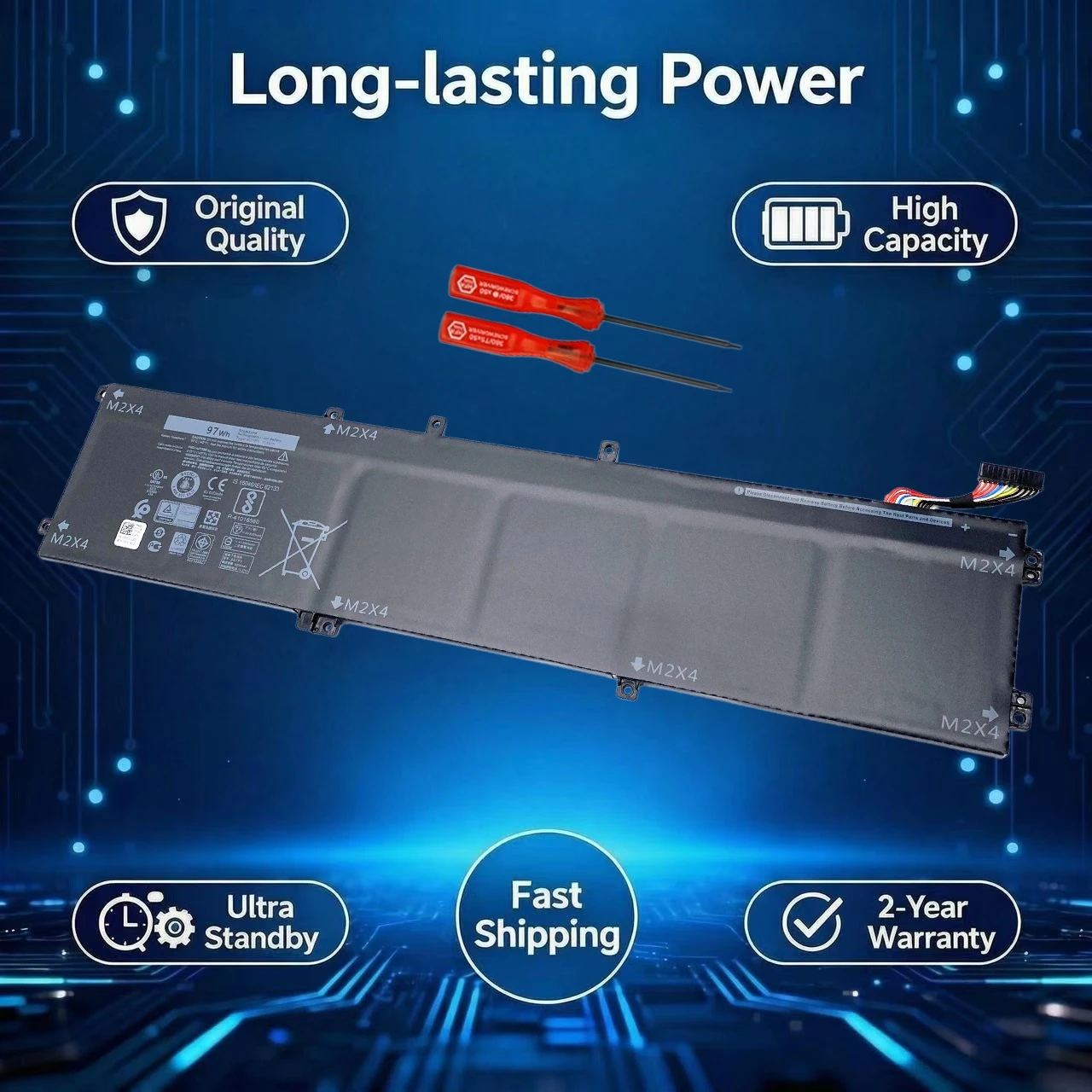 New 6GTPY 11.4V 97Wh Laptop Battery For DELL XPS 15 9570 9550 9560 7590 For DELL Precision 5520 5530 5540 5510 Vostro 7500