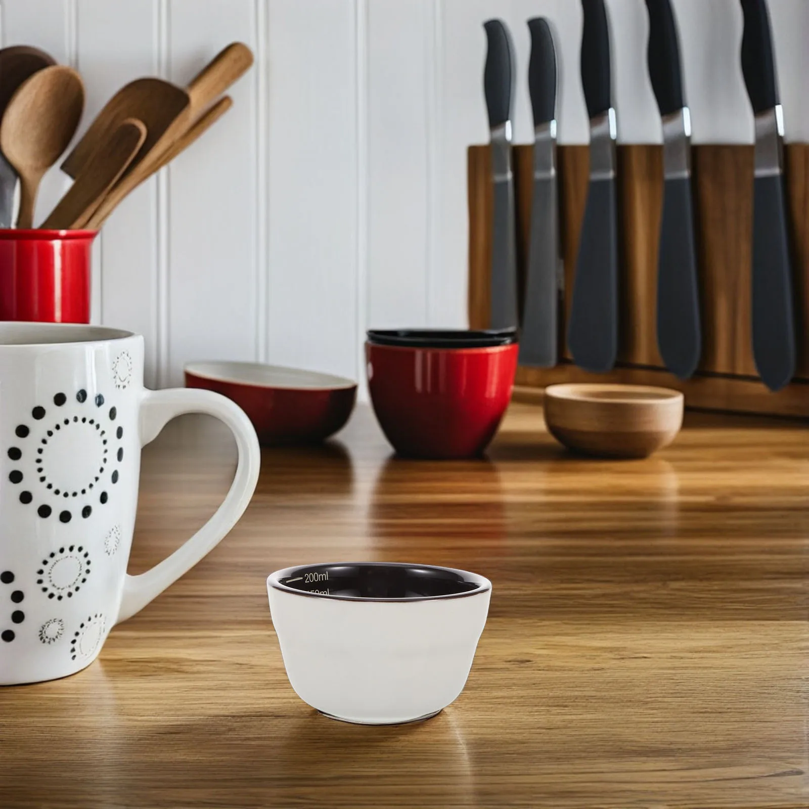 

Ceramic Coffee Cupping Cup 200ml Measuring Bowl Porcelain Multi Functional High Precision for Coffee Beans and Water
