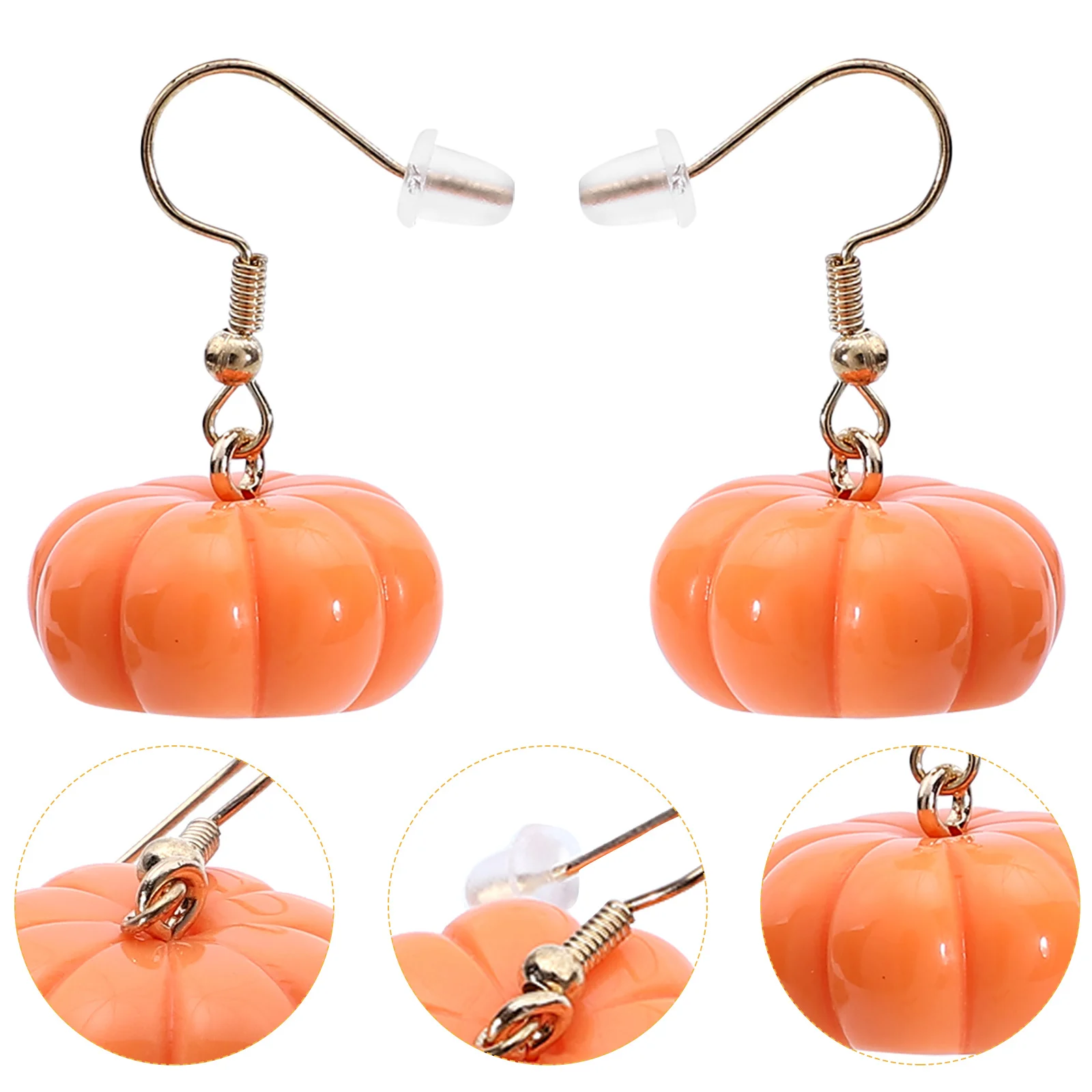 

Pumpkin Earring Clip Stud Earrings Women Gift Halloween Jewelry Resin Girl Studs Fashion