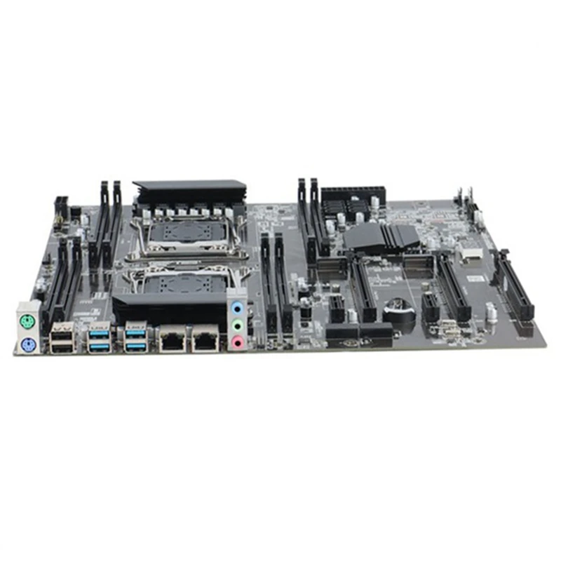 X99 Dual-Socket Motherboard LGA2011-3 Dual CPU Support DDR4 Memory With 2XE5-2620 V3 CPU+Switch Cable+Thermal Grease