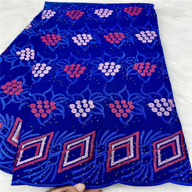 

5-ярдовая высококачественная швейцарская кружевная ткань, сухая кружевная вышивка, африканская 100% хлопчатобумажная ткань, швейцарская вуаль, кружево в Дубае, 30L393001