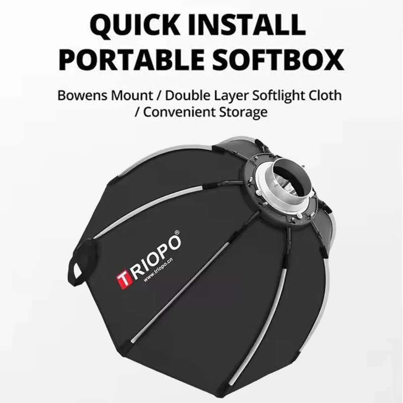 Portable Double Layer Octagon Softbox Photography Lighting Equipment with Bowens Mount