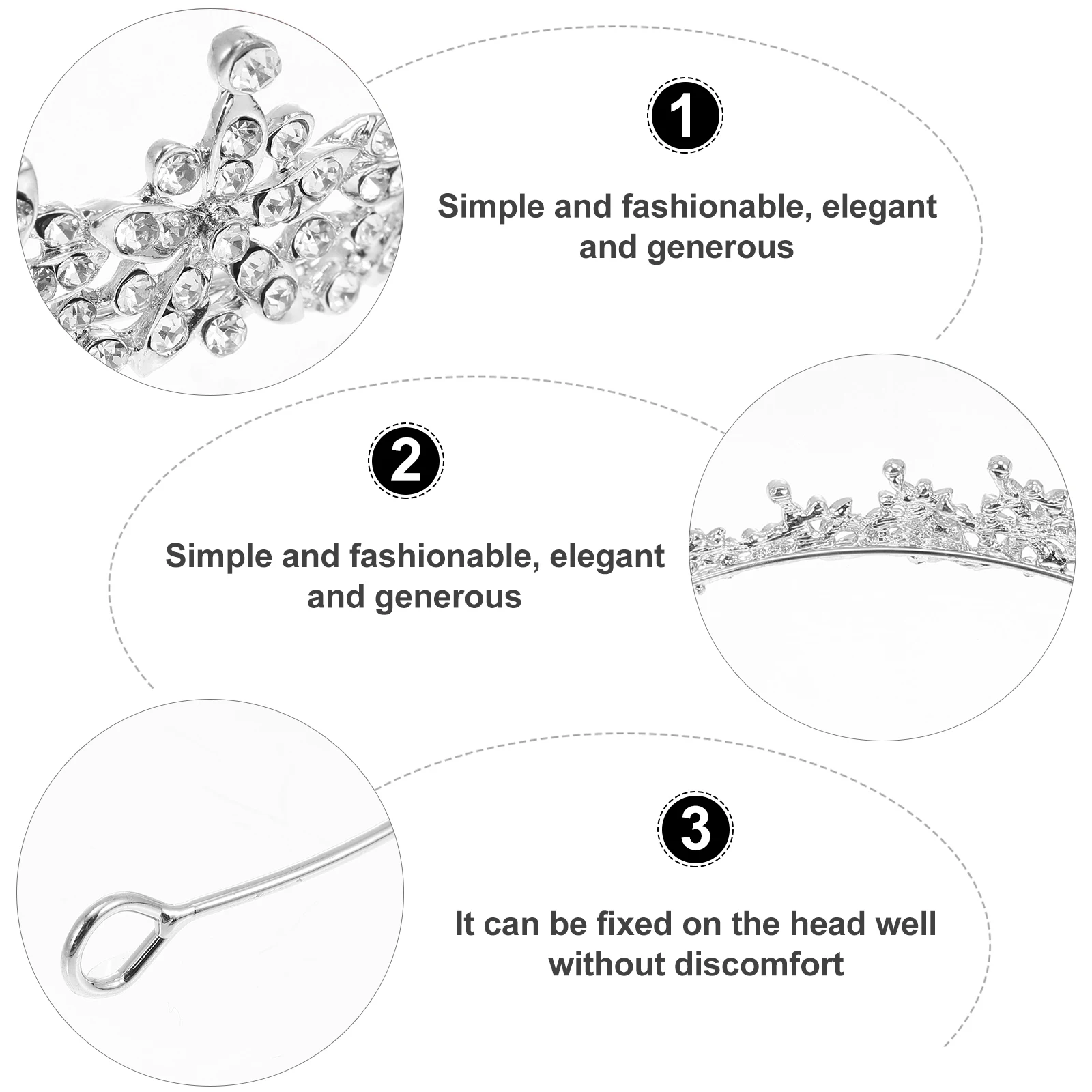 

Luxury Rhinestone Crystal Crown Headband for Women Bridal Wedding Party Halloween Cosplay Prom Anniversary for Bridesmaid