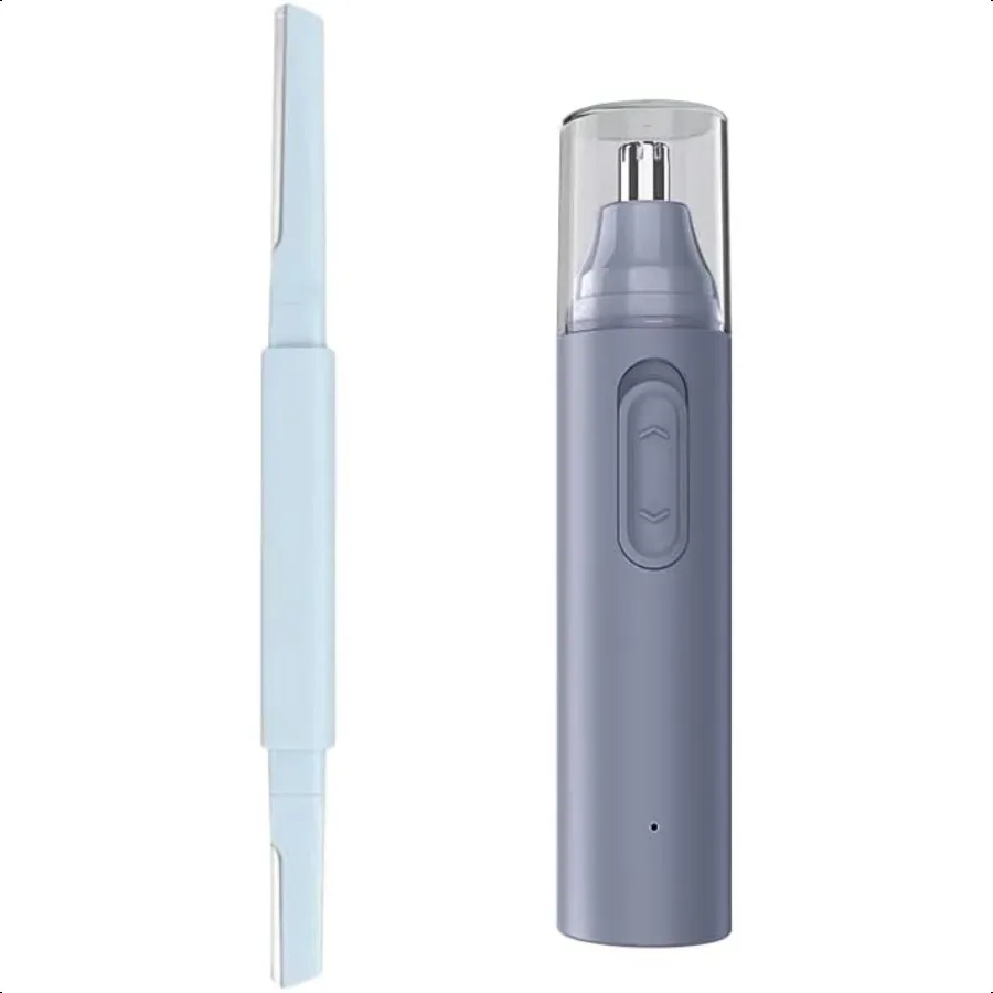 

Nose Eyebrow Hair Trimmer for Women Men 8500 RPM Powerful Motor with Dual Stainl Steel Edge Blades USB TypeC Rechargeable for E