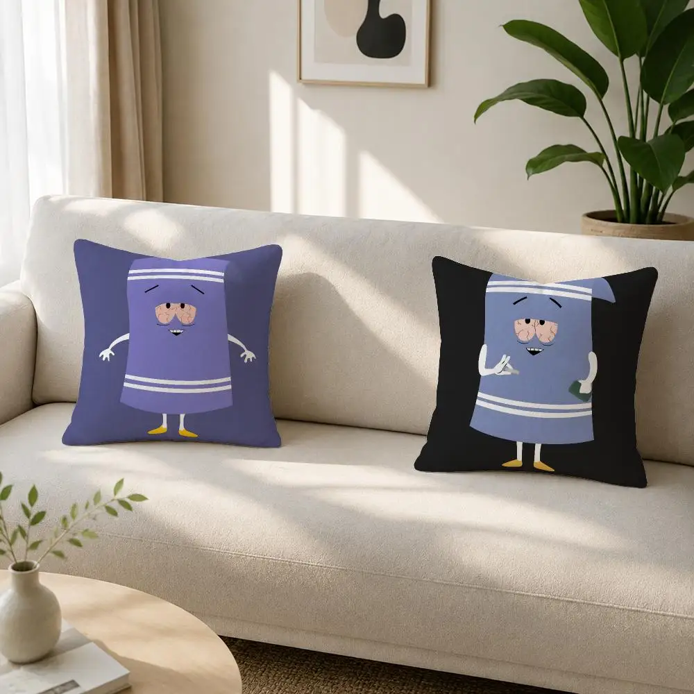 Character Towelie Cushion Cover Soft Plush Cushion Covers Fluffy Throw Pillow Cases for Sofa Bedroom Home Decor