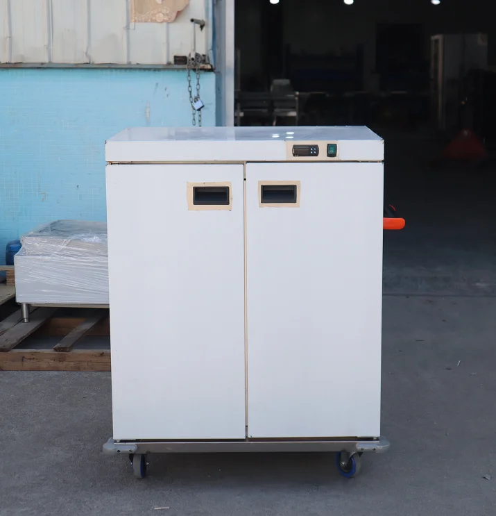 Hotel Catering Equipment Commercial Kitchen Stainless Steel 90L Energy Saving Electric Heating Food Warmer Cart Lamp Display