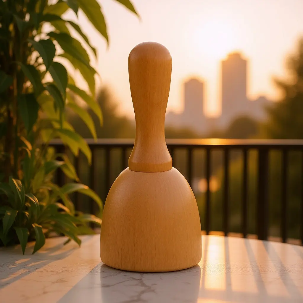 Wooden Scraping Massager Cup-Shaped Guasha Tool for Cupping Therapy Safe Skin-Friendly Travel Gym Yoga Office Use Pain Relief