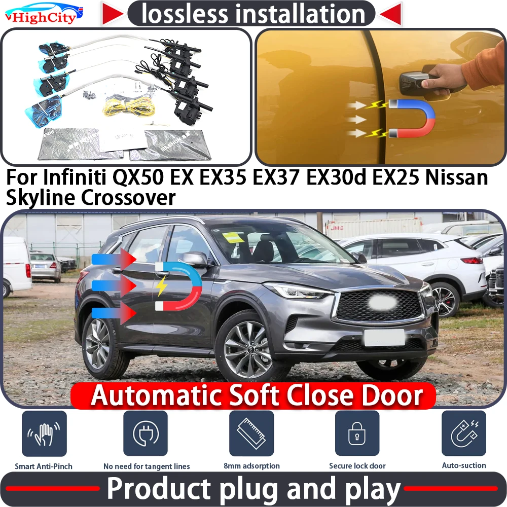 

Closing Door Lock Actuator for Infiniti QX50 EX EX35 EX37 EX30d EX25 Nissan Skyline Crossover Soft Close Power Latch System Auto