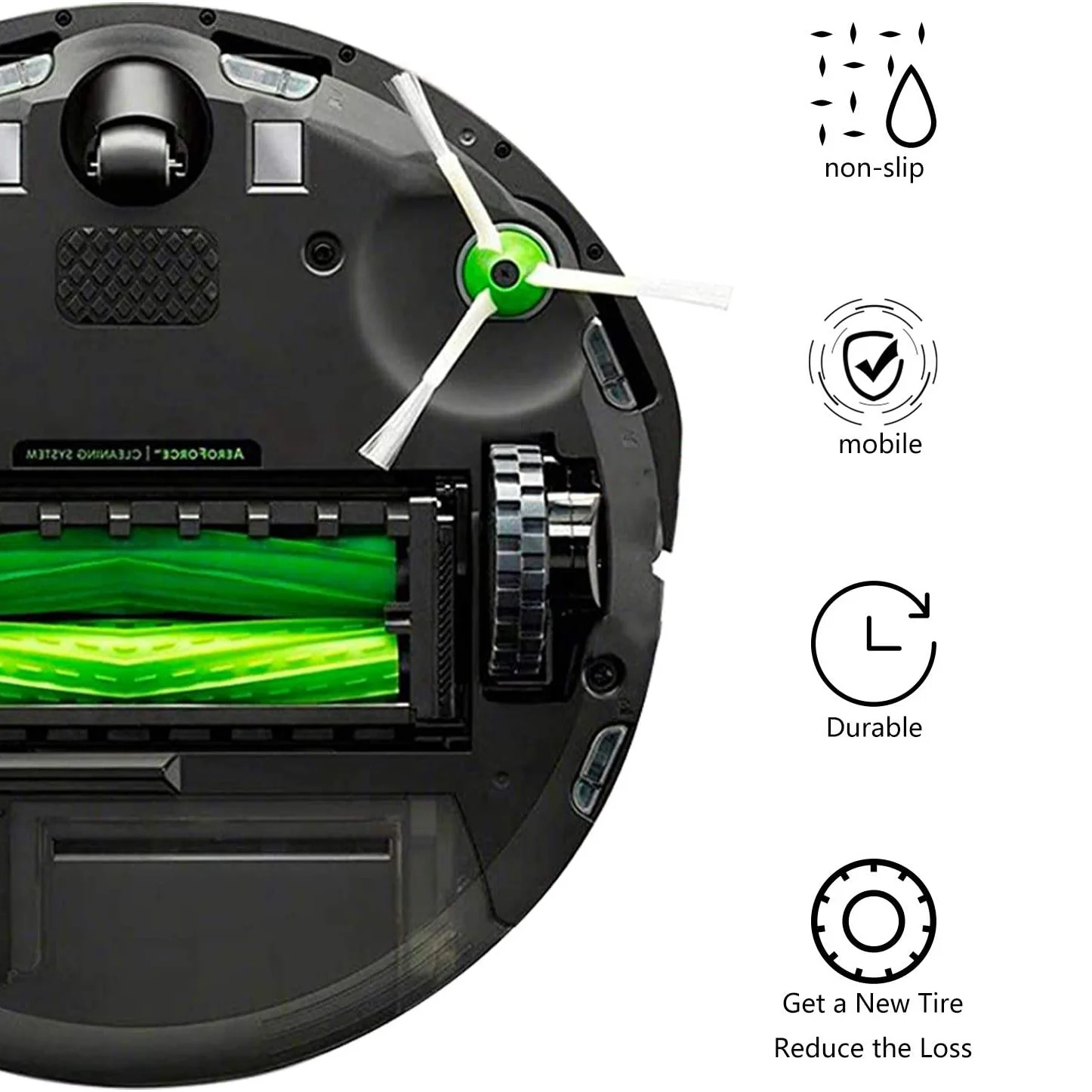 Reifen für irobot Roomba Räder Serie,,, und, rutsch fest, hohe Haftung und einfache Montage 4er Pack