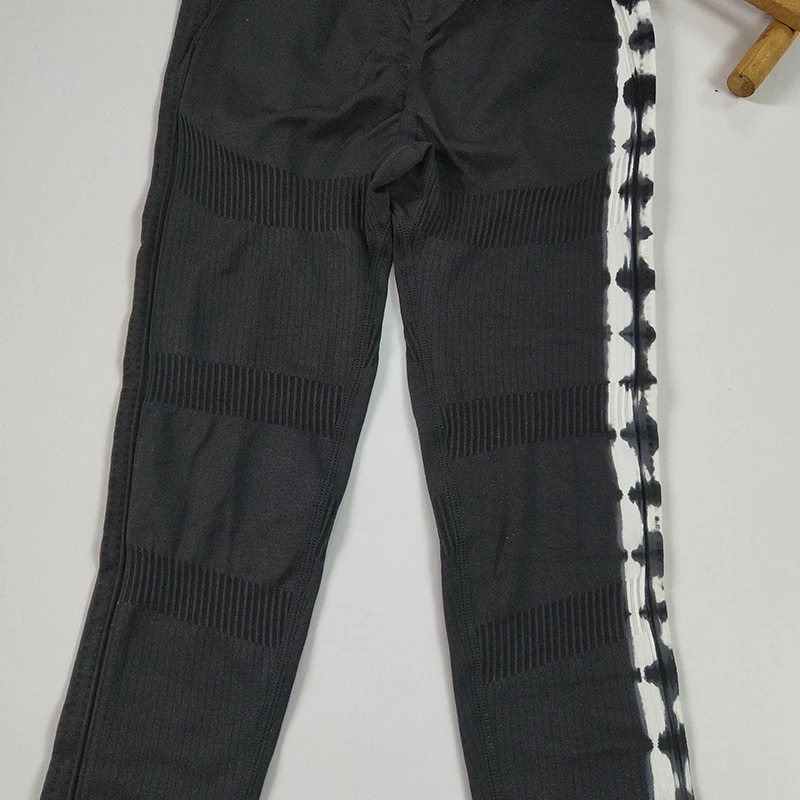 

Бесшовные леггинсы с боковым принтом и подтяжкой ягодиц — быстросохнущие брюки с высокой талией для тренировок в тренажерном зале для йоги