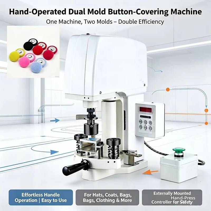 Semi Automatic Clothing Button Covering Machine Covering Cloth Press Button Machine Press Stud Fastener and Cover Button Machine
