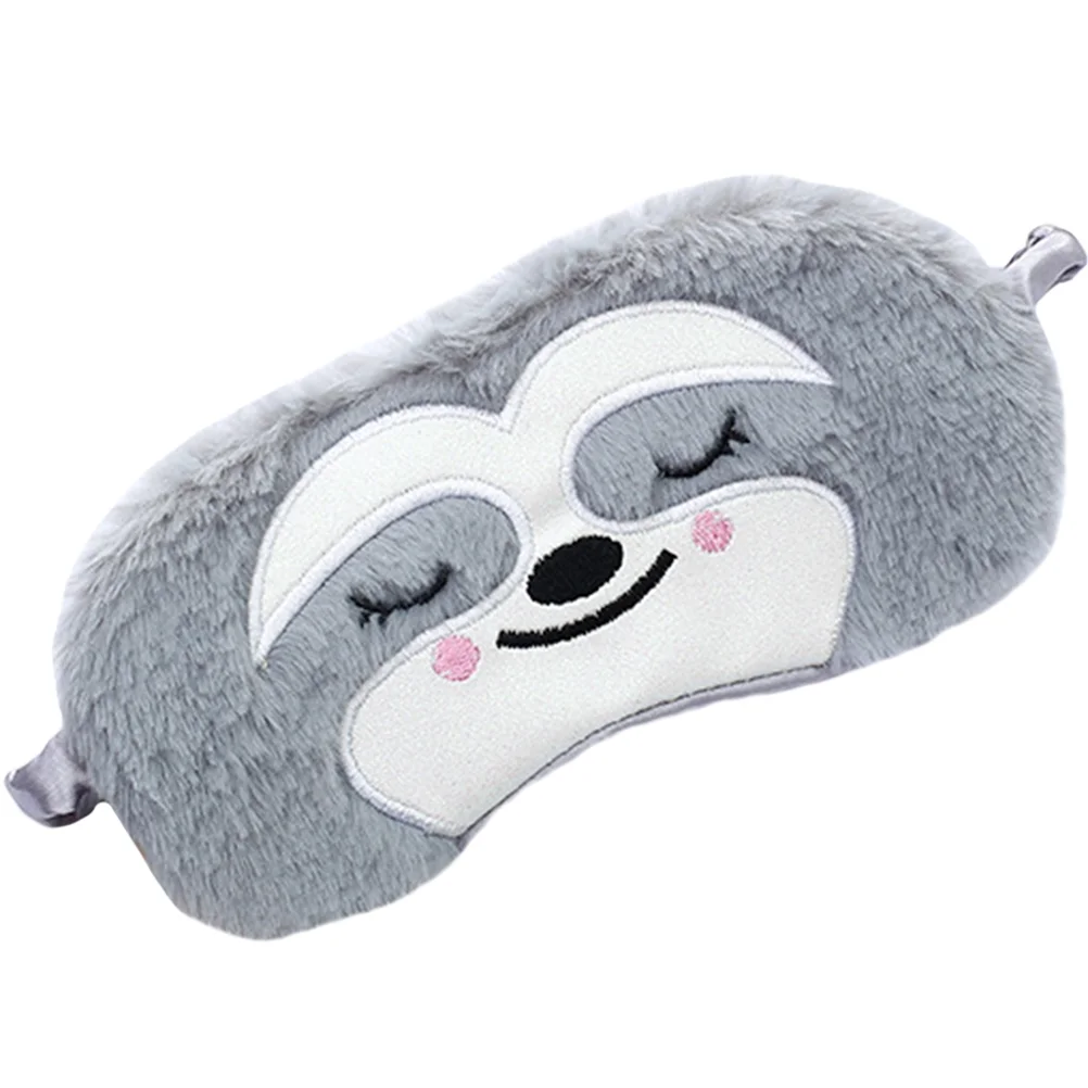 Cartoon Blindfold Sleep Mask for Girls Sleeping Kids Eye Covers Cute Plush Satin Cotton Animal Masks Child