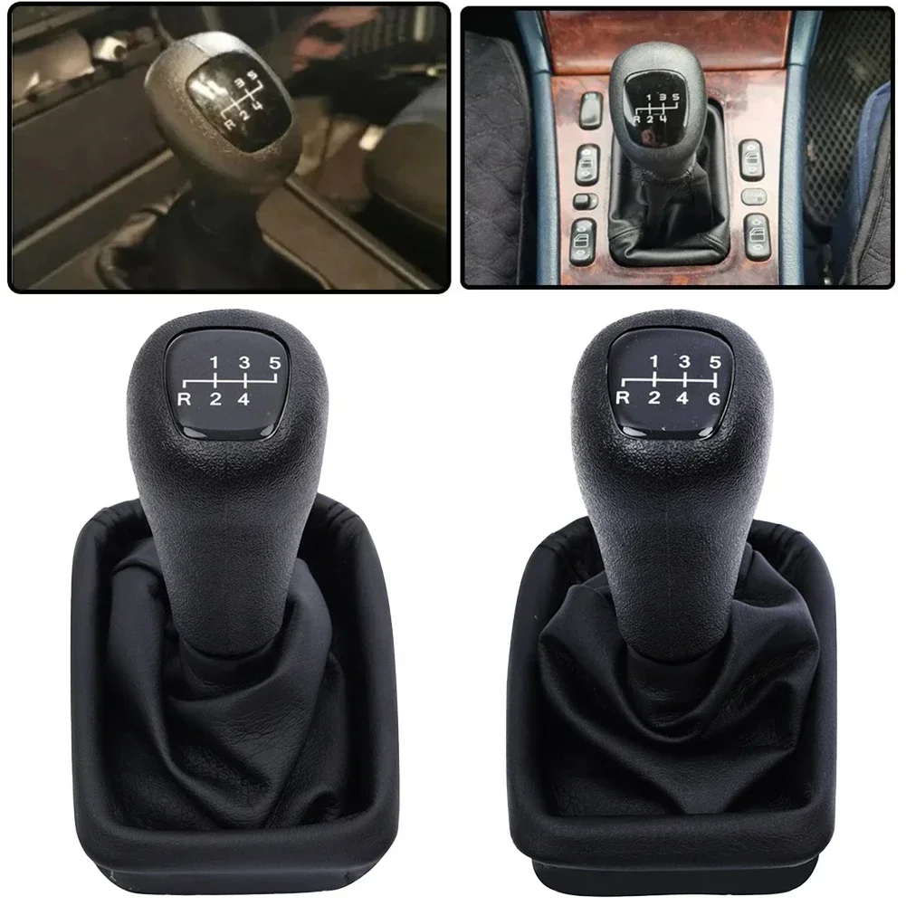 

Leather Shift Knob W208 CLK ABS And PU Material Compatible With C-Class Stylish Black Appearance Driving Experience Enhancement