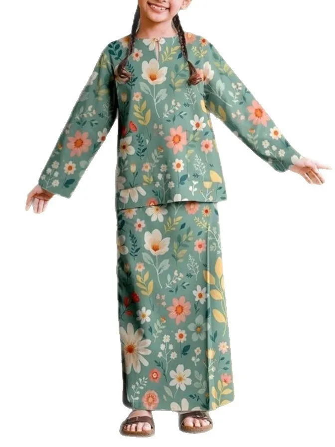 

Традиционный этнический детский комплект одежды Баджу Курунг, традиционный костюм для детей, от китайского производителя, весенняя коллекция 2026 года