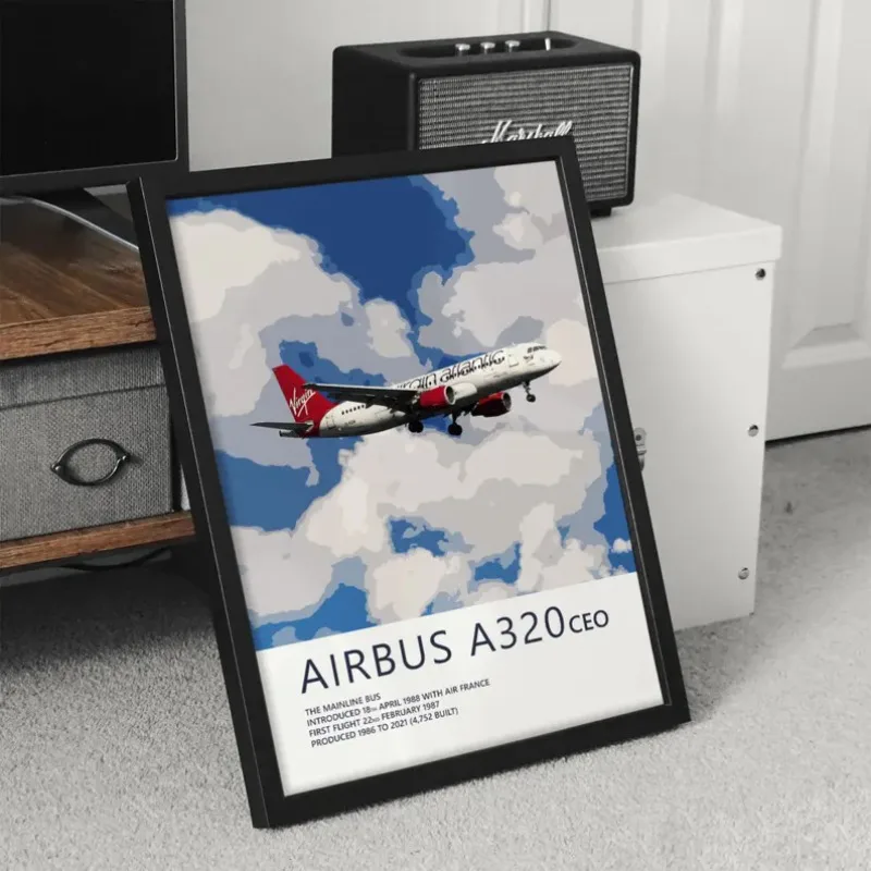 Modern Airline Aviation Poster Print Jet2 Boeing Airbus Airplane Canvas Painting Wall Art for Living Room Home Decor Pilot Gift