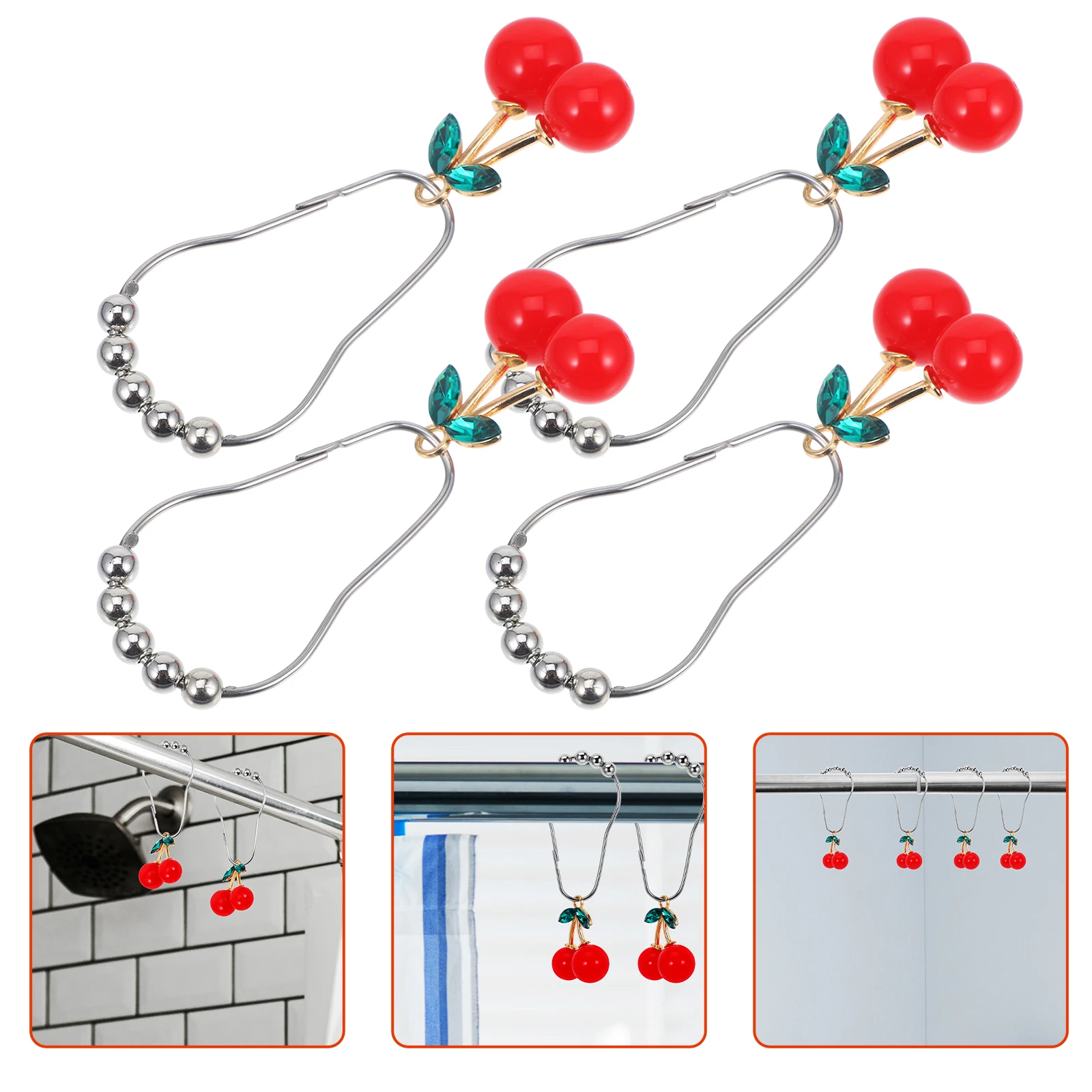 

12pcs Bath Decorative Metal Hangers Household Ring Replacement Strong Safe Easy Hanging Flexible Lightweight Practical