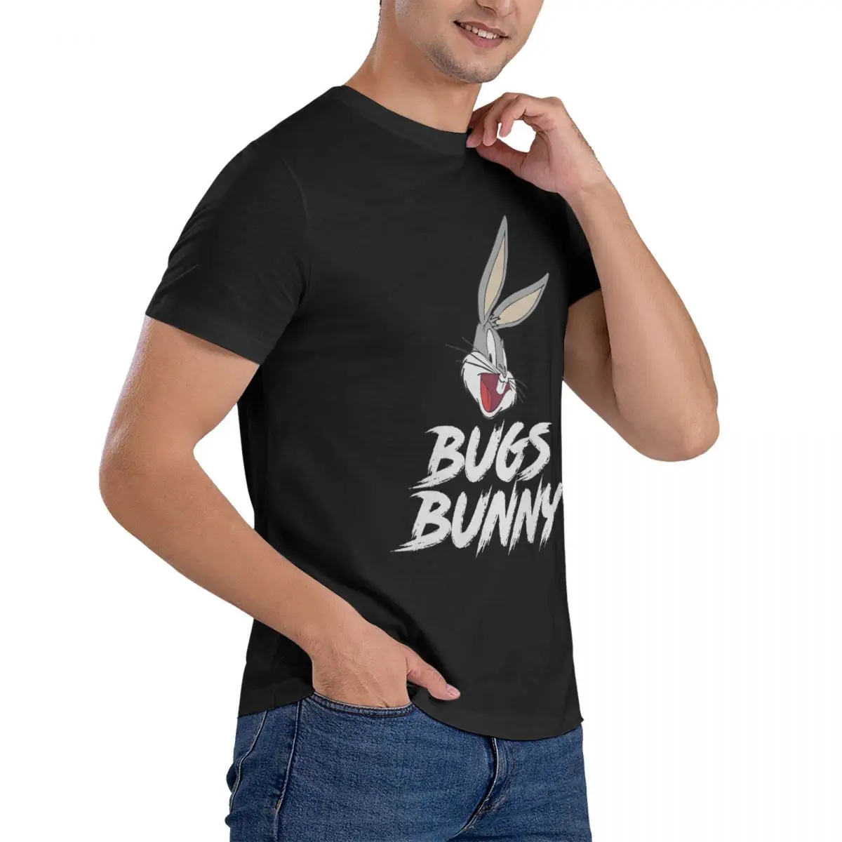 Funny Cool And Bad Target Men T Shirt The Bugs Show Bunny Funny Tee Shirt Short Sleeve Crew Neck T-Shirt Cotton Printing Tops