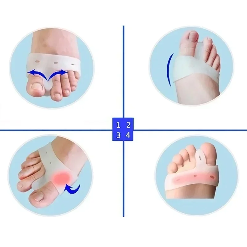 1pair Silicone Toe hallux valgus Separators Straighteners Bunion Relief Pads toe separator