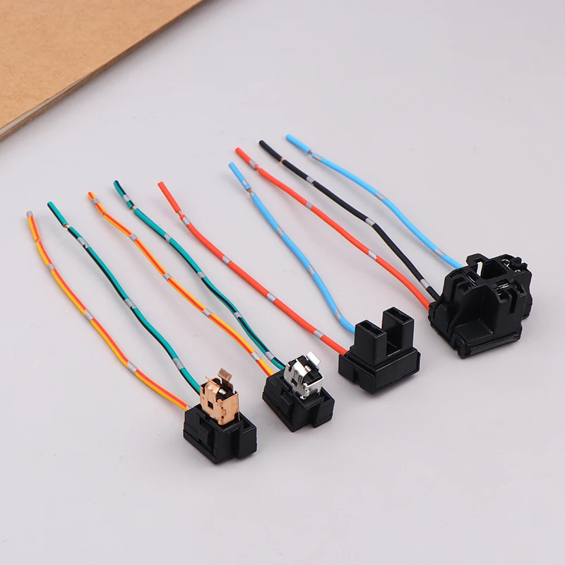 2-Piece Headlight Lamp Bulb Socket Wiring Harness Connector Adapter For H1, H7, And H4 Automotive Headlamp Applications