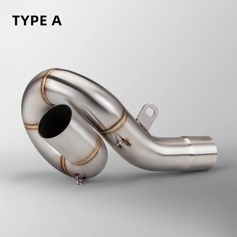 

Suitable for retrofitting stainless steel rotary middle section muffler exhaust pipe of Ninja ZX-6R motorcycle from 2009 to 2020