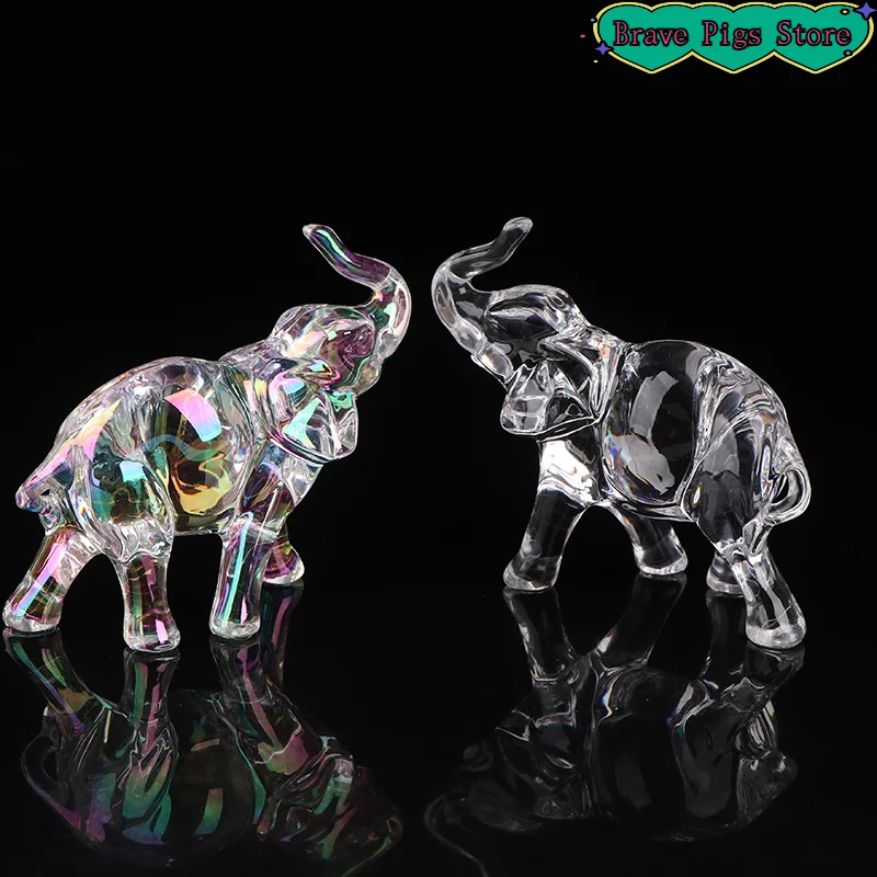 

Cute Crystal Elephant Statue Mini Animal Statue Baby Elephant Ornaments Handicraft Desktop Crystal Ornaments Living Room