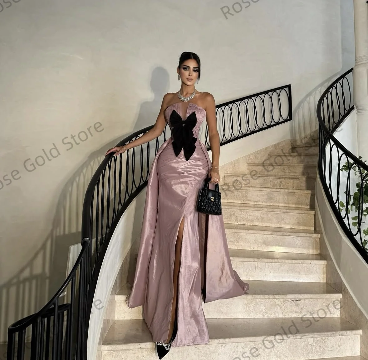 Classic Sweetheart Prom Dresses for Women A Line Bow Appliqued Evening Dress Long Customized Floor Length Women Party Gowns