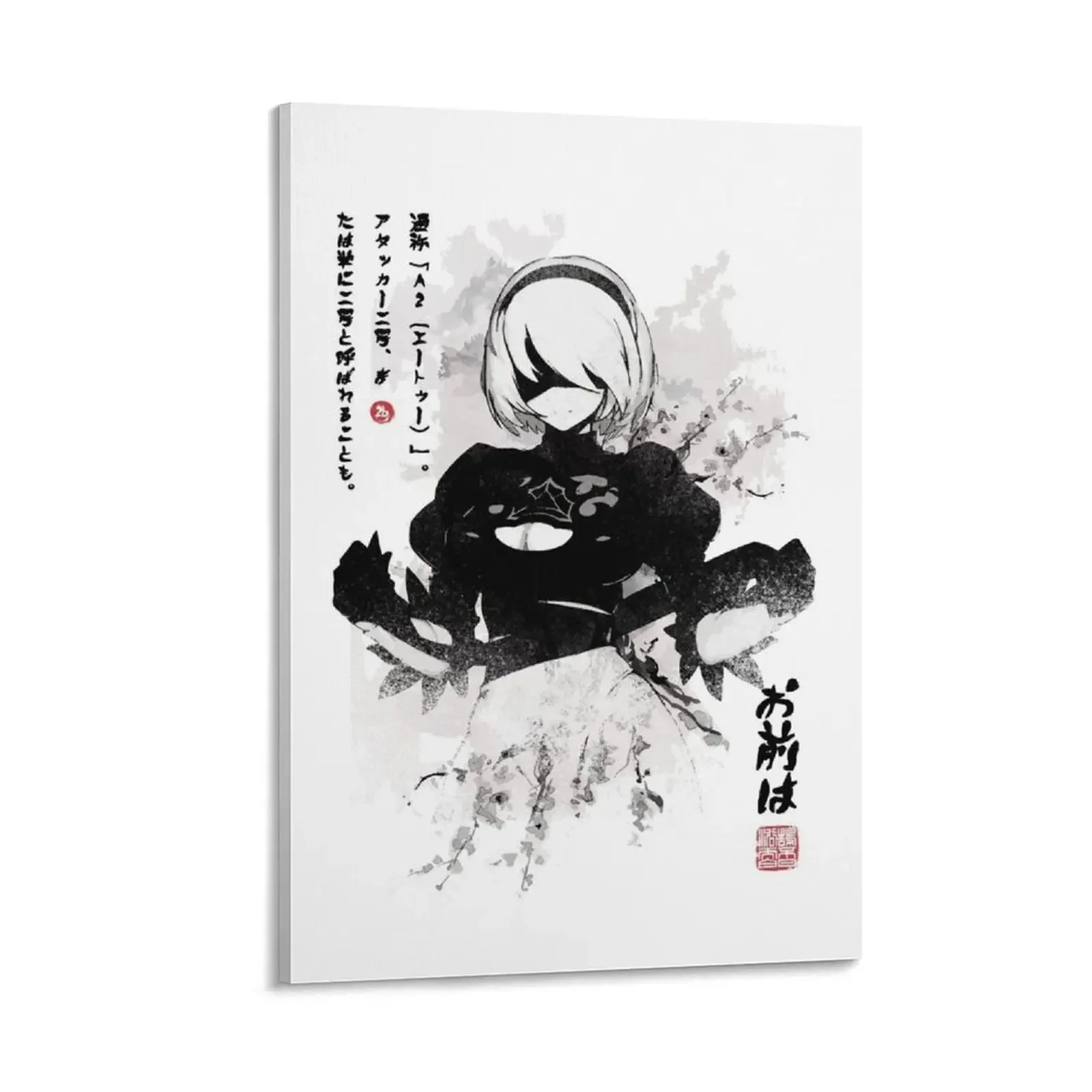 

NieR:Automata 2B Japan Ink ニーア_オートマタ Canvas Painting anime decoration anime posters painting