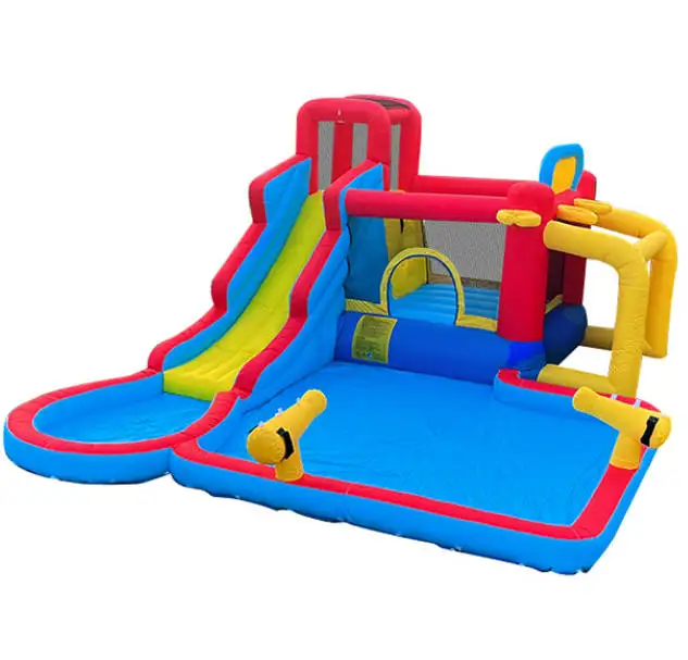 

Giant Kids Outdoor Splash Play Toy Inflatable Water Slide Castle Arch Climb For Summer Cooling For Backyard Playground Pool
