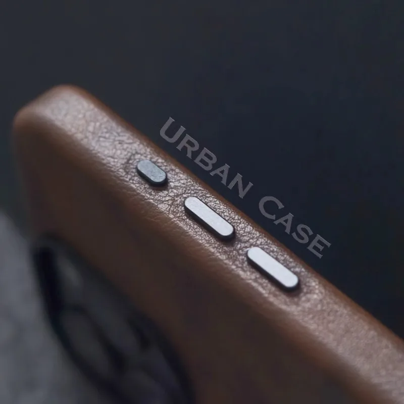 Genuine Crazy Horse Magnetic Leather Case for iPhone 17 17Air 17PRO 16 15 14 13 12 Pro Max with Magsafe / Metal Lens and Buttons - Image 5