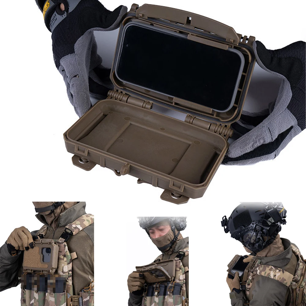 

Tactical MOLLE Mobile Phone Box Navigation Board Quick Release Airsoft Vest Carry Outdoor Hunting Wargame Instant Equipment Box