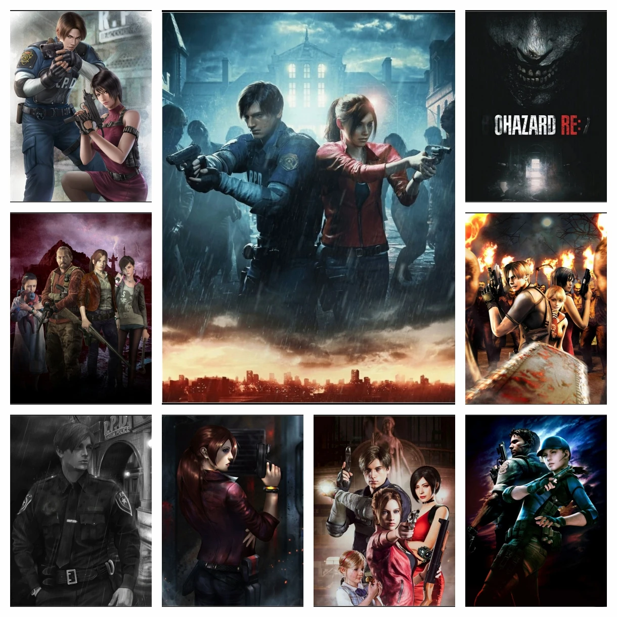 

Полная алмазная живопись, горячие классические фильмы, Resident-Evil 2, наборы для вышивки крестом для видеоигр, картина для вышивки, мозаика, ремесло, домашний декор