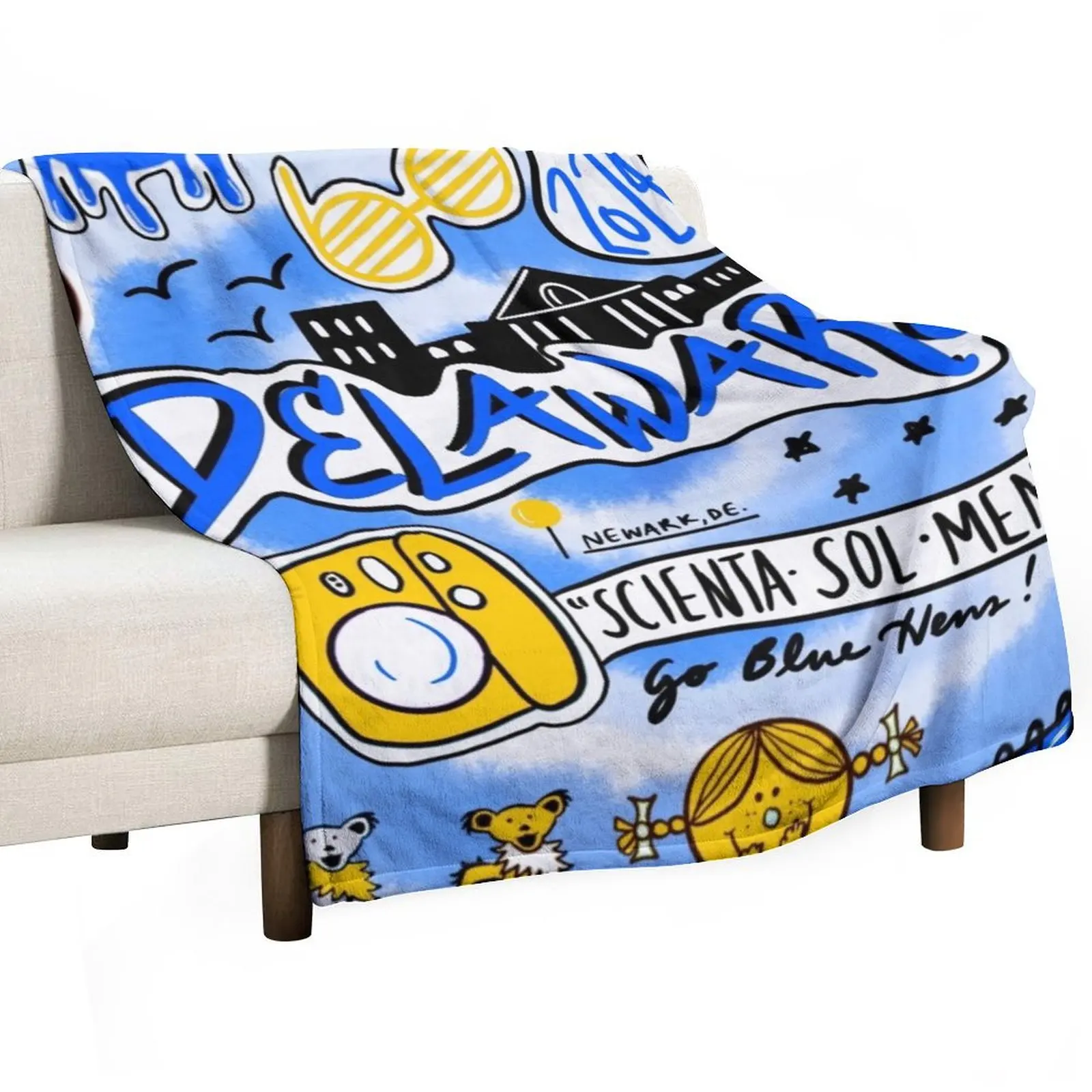 

University of Delaware Throw Blanket Comforter christmas gifts halloween Weighted Blankets