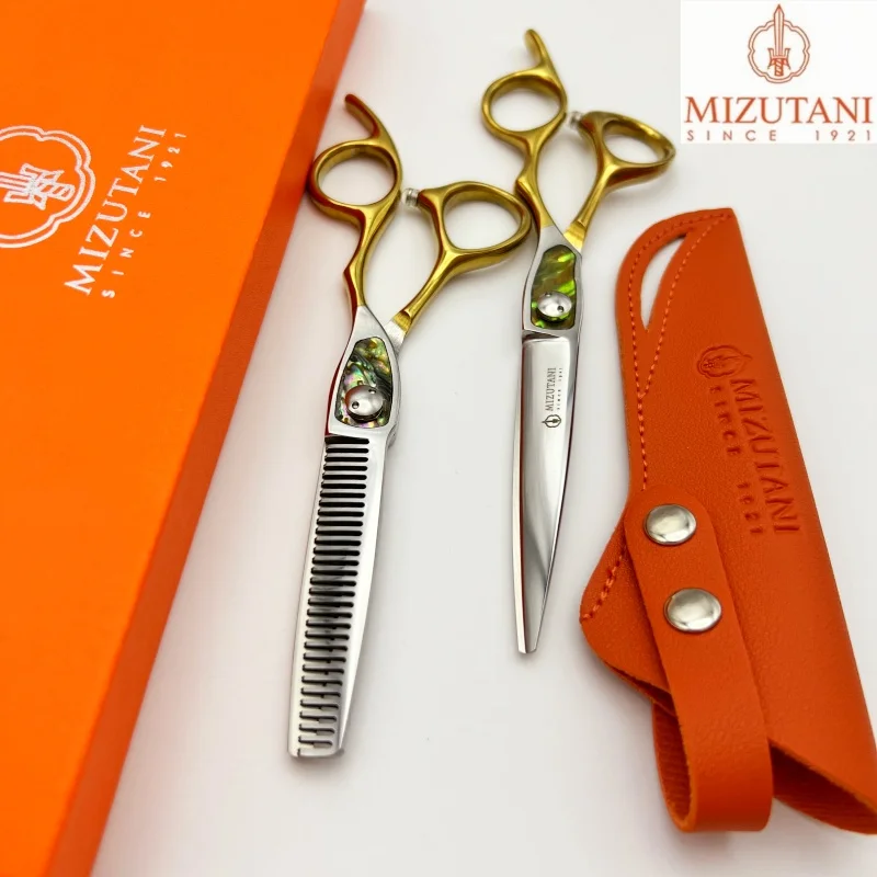 

New MIZUTANI Professional Barber Tools Salon Hair Cutting Thinning Shears Set of 6.0 Inch Hair ScissorsVG10