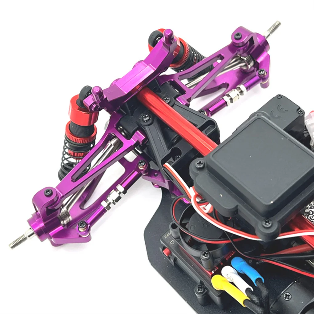 Para MJX Hyper Go 14210 14209 copa de dirección de Metal juego de brazo oscilante superior e inferior amortiguador eje de dirección 1/14 RC pieza de coche