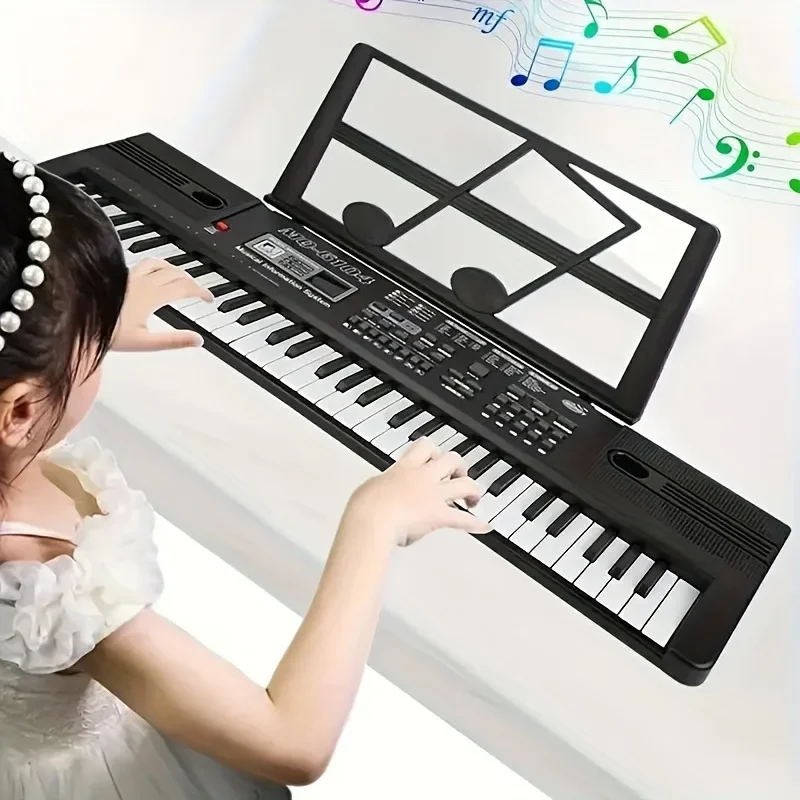 Nuevo Piano Electrónico de 61 teclas, juguete educativo temprano para niños y niñas, instrumento de teclado portátil para principiantes